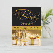 70e verjaardag Persoonlijke uitnodiging (Staand voorkant)