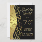 70e verjaardag Persoonlijke uitnodiging (Voorkant)