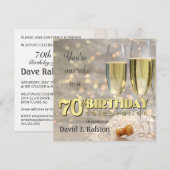 70e verjaardag - Persoonlijke uitnodigingen (Voorkant / Achterkant)