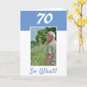 70e verjaardag positieve foto verjaardag kaart (Gele Bloem)