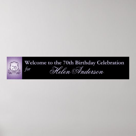 70e verjaardag Poster aangepaste banner (Voorkant)