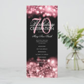 70e verjaardag Programma Glam Licht Roos Gold Menu (Staand voorkant)