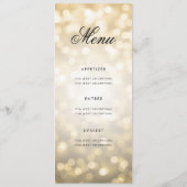 70e verjaardag Programma Licht Gold Menu (Achterkant)