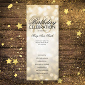 70e verjaardag Programma Licht Gold Menu