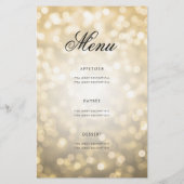 70e verjaardag Programma Licht Goud met Menu (Achterkant)