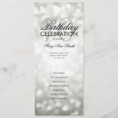 70e verjaardag Programma Licht Silver Menu (Voorkant)