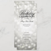 70e verjaardag Programma Licht Silver Menu (Voorkant / Achterkant)