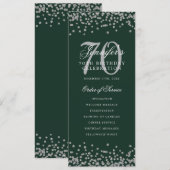 70e verjaardag programma Silver Confetti Green (Voorkant / Achterkant)