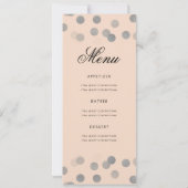 70e verjaardag Programma Silver Confetti Menu Blus (Achterkant)