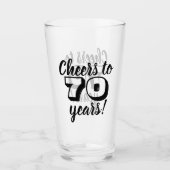 70e verjaardag Proost op 70 jaar Bier / Drink Glas (Voorkant)