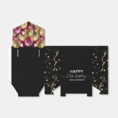 70e verjaardag Red Gold Glitter Balloons Favor Box Bedankdoosjes (Uitgevouwen)