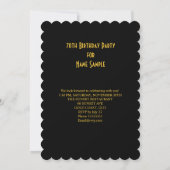  70e verjaardag Red Wine Black Gold 1944 Kaart (Achterkant)