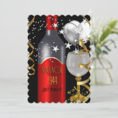  70e verjaardag Red Wine Black Gold 1944 Kaart (Staand voorkant)
