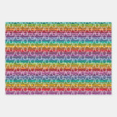 70e verjaardag Regenboog Stripes Inpakpapier Vel (Voorkant)