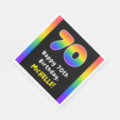 70e verjaardag: Regenboogspectrum # 70, Aangepaste Servet (Hoek)