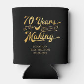 70e verjaardag Retro jaren in de maak naam Blikjeskoeler (Achterkant)