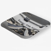 70e verjaardag Retrotypemachine Papieren Bordje (Gebogen)