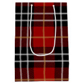 70e verjaardag rits op Tartan Plaid Medium Cadeauzakje (Achterkant)