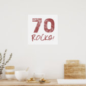 70e verjaardag Rocks Poster (Keuken)