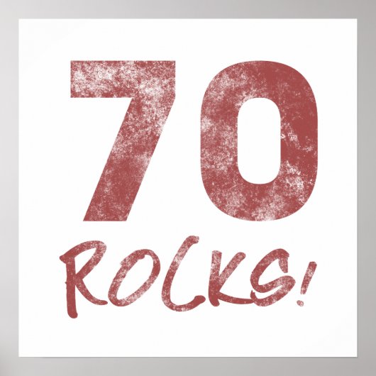 70e verjaardag Rocks Poster (Voorkant)