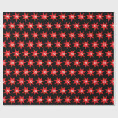70e verjaardag Rode ster Cadeaupapier (Vlak)