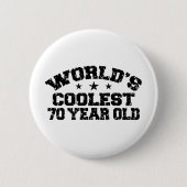 70e verjaardag ronde button 5,7 cm (Voorkant)