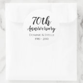 70e verjaardag ronde envelop gunst Stickers (Tas)