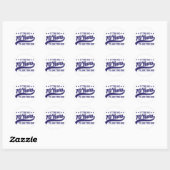 70e verjaardag ronde sticker (Vel)