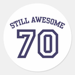 70e verjaardag ronde sticker