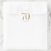 70e verjaardag ronde sticker (Tas)