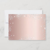 70e verjaardag roos glitter sparen de datum save the date (Achterkant)