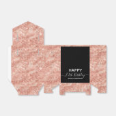 70e verjaardag Roos Gold Glitter Bedankdoosjes (Uitgevouwen)