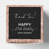 70e verjaardag Roos Gold Glitter Hartelijk dank! Bedankdoosjes (Bovenkant)