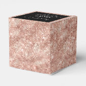 70e verjaardag Roos Gold Glitter Hartelijk dank! Bedankdoosjes (Achterkant)