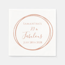 70e verjaardag Roos Gold Minimal verjaardagsfeestj