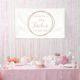 70e verjaardag Roos Gold Minimal verjaardagsfeestj Spandoek