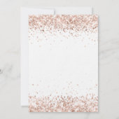 70e verjaardag roos gouden ballonnen witte luxe kaart (Achterkant)