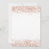 70e verjaardag roos gouden ballonnen witte sparkle kaart (Achterkant)