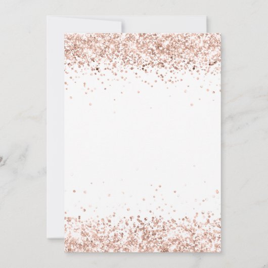 70e verjaardag roos gouden ballonnen witte sparkle kaart (Achterkant)