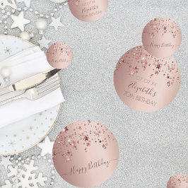 70e verjaardag roos gouden roze sterren glam confetti