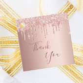 70e verjaardag roos goudglitterdruppels bedankt bedankjes labels