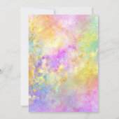 70e verjaardag Roze en Gold Glam Fire Opal Kaart (Achterkant)