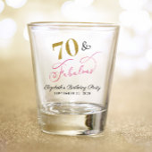 70e verjaardag Roze Gold Party Favor Shot Glas