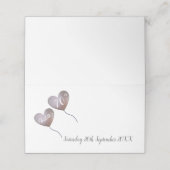 70e verjaardag roze hart ballon plaats kaart plaatskaartje (Buitenkant ongevouwen)