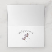 70e verjaardag roze hart ballon plaats kaart plaatskaartje (Binnenkant ongevouwen)