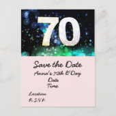 70e verjaardag Save the Date Briefkaart (Voorkant)