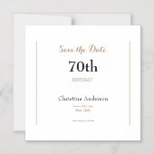 70e verjaardag Save the Date Magnetische Uitnodiging (Voorkant)