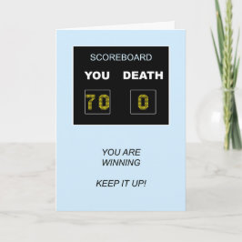 70e verjaardag scorebord kaart
