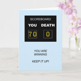 70e verjaardag scorebord kaart