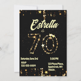 70e verjaardag Senioren Digitale Elegante Feest Kaart